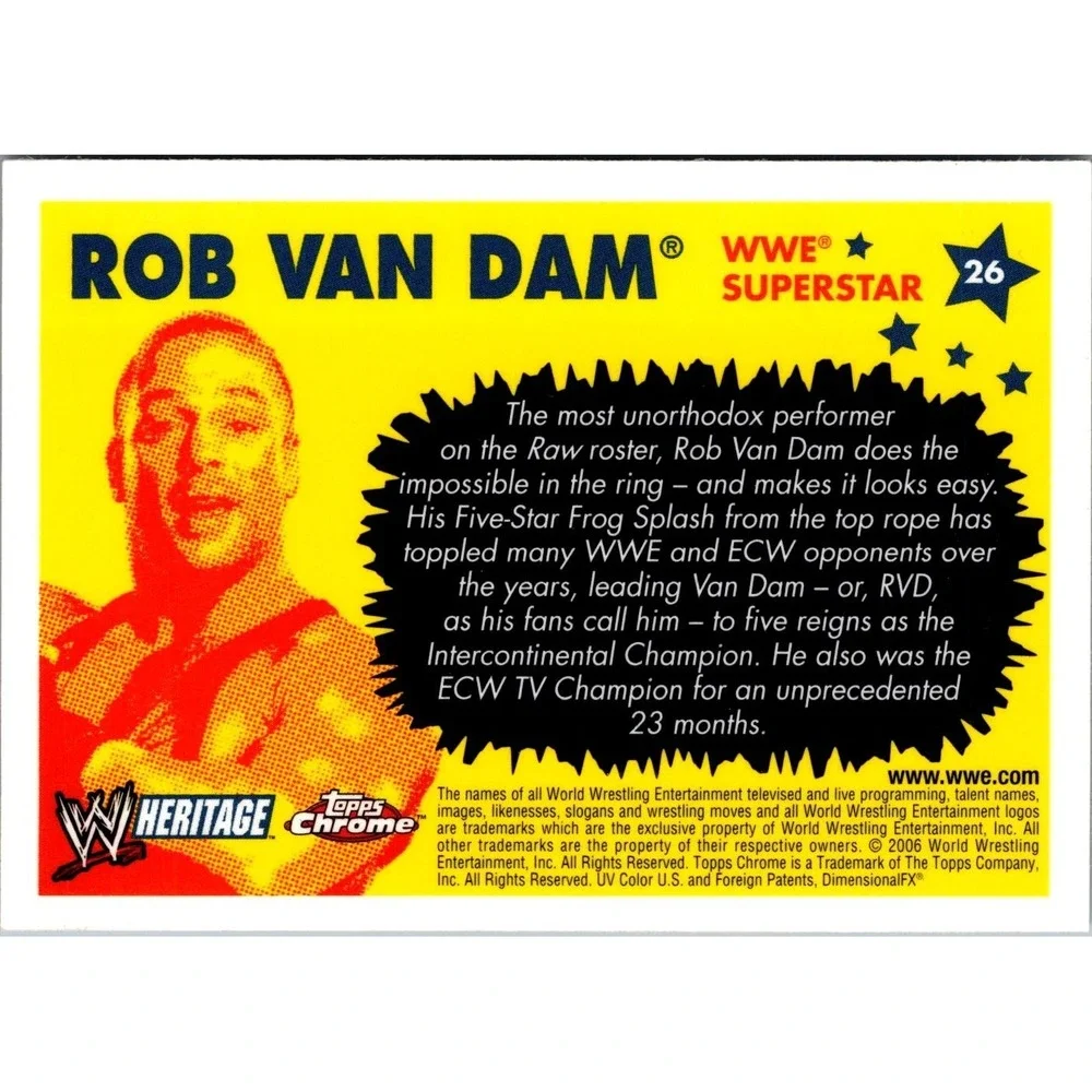 Rob Van Dam 2005 Topps Heritage‎ WWE #26